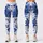 Cobalt Blue Roses on Midnight Black for Elegant Everyday Style and Garden Gatherings Leggings - 1