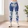 Cobalt Blue Roses on Midnight Black for Elegant Everyday Style and Garden Gatherings Leggings - 6
