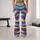Rainbow Stripe Activewear For Colorful Beach Days And Everyday Women's Fitness Style Leggings - 10