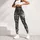 Monochrome Wolf Portraits And Botanical Scrollwork For Relaxed Coastal Weekend Adventures Leggings - 4
