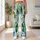 Green And Blue Oval Motifs For Easy Everyday Commutes And Relaxed City Style Women Leggings - 12