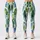 Green And Blue Oval Motifs For Easy Everyday Commutes And Relaxed City Style Women Leggings - 3