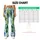 Green And Blue Oval Motifs For Easy Everyday Commutes And Relaxed City Style Women Leggings - 7