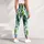 Green And Blue Oval Motifs For Easy Everyday Commutes And Relaxed City Style Women Leggings - 6