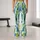 Green And Blue Oval Motifs For Easy Everyday Commutes And Relaxed City Style Women Leggings - 10