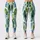 Green And Blue Oval Motifs For Easy Everyday Commutes And Relaxed City Style Women Leggings - 1