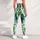 Green And Blue Oval Motifs For Easy Everyday Commutes And Relaxed City Style Women Leggings - 4