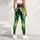 Lime Green Brushstroke Energy for Beach Days and Everyday Casual Style Leggings - 6