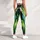Lime Green Brushstroke Energy for Beach Days and Everyday Casual Style Leggings - 4