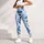 Blue And Teal Watercolor Florals For Coastal Vacations And Relaxed Resort Getaways Leggings - 4