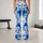 Blue And Teal Watercolor Florals For Coastal Vacations And Relaxed Resort Getaways Leggings - 10