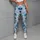 Blue And Teal Watercolor Florals For Coastal Vacations And Relaxed Resort Getaways Leggings - 5