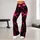 Black and Neon Magenta Lightning Veins for Bold Everyday Style and Nightlife Looks Leggings - 11