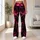 Black and Neon Magenta Lightning Veins for Bold Everyday Style and Nightlife Looks Leggings - 12