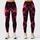 Black and Neon Magenta Lightning Veins for Bold Everyday Style and Nightlife Looks Leggings - 3