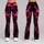 Black and Neon Magenta Lightning Veins for Bold Everyday Style and Nightlife Looks Leggings - 9