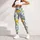 Blue Yellow Botanical Flowers for Coastal Getaways and Sunny Beach Days Leggings - 4