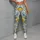 Blue Yellow Botanical Flowers for Coastal Getaways and Sunny Beach Days Leggings - 4