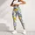 Blue Yellow Botanical Flowers for Coastal Getaways and Sunny Beach Days Leggings - 6