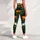Green Halloween Jack-o'-Lanterns and Skulls for Spooky Season Celebrations Leggings - 6