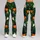 Green Halloween Jack-o'-Lanterns and Skulls for Spooky Season Celebrations Leggings - 9
