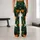 Green Halloween Jack-o'-Lanterns and Skulls for Spooky Season Celebrations Leggings - 10