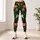 Green Halloween Jack-o'-Lanterns and Skulls for Spooky Season Celebrations Leggings - 6