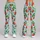 Strawberry And Aqua Botanical Motifs For Yoga Pilates And Everyday Wear Leggings - 9