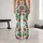 Strawberry And Aqua Botanical Motifs For Yoga Pilates And Everyday Wear Leggings - 10