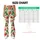 Coral Strawberry And Green Leaf Motifs For Yoga, Pilates And Summer Errands Leggings - 7