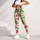 Coral Strawberry And Green Leaf Motifs For Yoga, Pilates And Summer Errands Leggings - 4