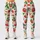 Coral Strawberry And Green Leaf Motifs For Yoga, Pilates And Summer Errands Leggings - 1