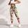 Coral Strawberry And Green Leaf Motifs For Yoga, Pilates And Summer Errands Leggings - 6