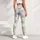 Pastel Daisy Heart Checks for Yoga, Pilates, and Everyday Outings Leggings - 5