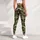 Olive Woodland Camo Motif for Trail Training and Outdoor Fitness, Active Women Athletes Leggings - 5