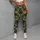 Olive Woodland Camo Motif for Trail Training and Outdoor Fitness, Active Women Athletes Leggings - 6