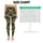 Olive Woodland Camo Motif for Trail Training and Outdoor Fitness, Active Women Athletes Leggings - 3