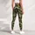 Olive Woodland Camo Motif for Trail Training and Outdoor Fitness, Active Women Athletes Leggings - 5