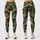 Olive Woodland Camo Motif for Trail Training and Outdoor Fitness, Active Women Athletes Leggings - 1