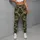 Olive Woodland Camo Motif for Trail Training and Outdoor Fitness, Active Women Athletes Leggings - 4