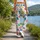 Colorful Star And Dot Motifs For Yoga, Pilates, Travel And Everyday Activewear Style Leggings - 12