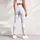 Soft White Cloud Motifs for Calm Studio Days and Everyday Movement Leggings - 5