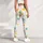Pastel Star Scatter in Yellow Green and Pink for Yoga and Everyday Style Leggings - 6