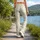 Golden Star Motifs for Yoga Pilates and Everyday Active Style Leggings - 12