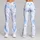 Powder Blue Stars for Yoga, Pilates and Everyday Activewear Leggings - 9