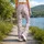 Tiny Dusty Rose Hearts for Yoga, Pilates and Everyday Activewear Styling for Women Leggings - 12