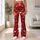 Ruby Red Hearts for Yoga, Pilates and Everyday Errands for Romantic Style Lovers Leggings - 12
