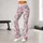 Pink Bow And Blue Wildflower Motifs For Pilates, Gym And Everyday Activewear Style Leggings - 11