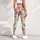 Red Wildflower Sprigs for Yoga, Pilates, Studio Days and Everyday Weekend Outings Leggings - 5