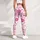Pink Lipstick Kisses and Love Script for Yoga, Pilates, and Everyday Style Leggings - 6